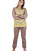 Пижама женская брюки кофта длинный рукав КК-04-02 абстракция 477 - фото 7