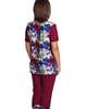 Комплект женский футболка и капри КК-04 абстракция 379 + бордовый - фото 3