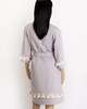 Тёплый женский халат ХЖ-05-01 серый + абстракция 252 - фото 2
