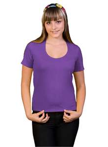 Женская футболка короткий рукав стрейч ФЖ-05 фиолетовый - фото Пані Яновська