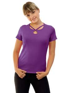 Женская футболка короткий рукав стрейч ФЖ-02 фиолетовый - фото Пані Яновська
