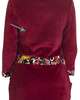 Велюровый халат на молнии с капюшоном ХЖ-13  бордовый(УЦЕНКА) - фото 3