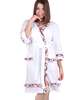 Тёплый женский халат ХЖ-05-01 белый + абстракция 360 - фото 1