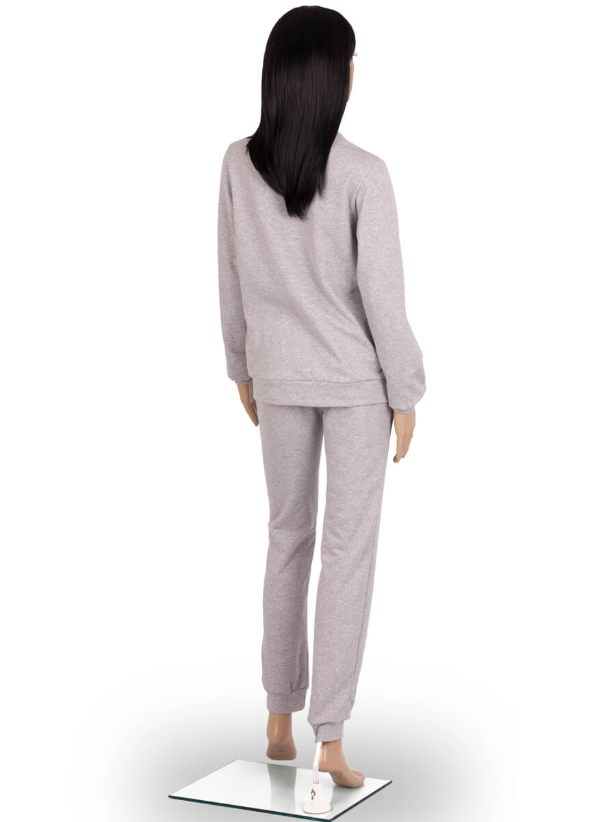 Пижама женская ПНЖ-01 серый - фото 5