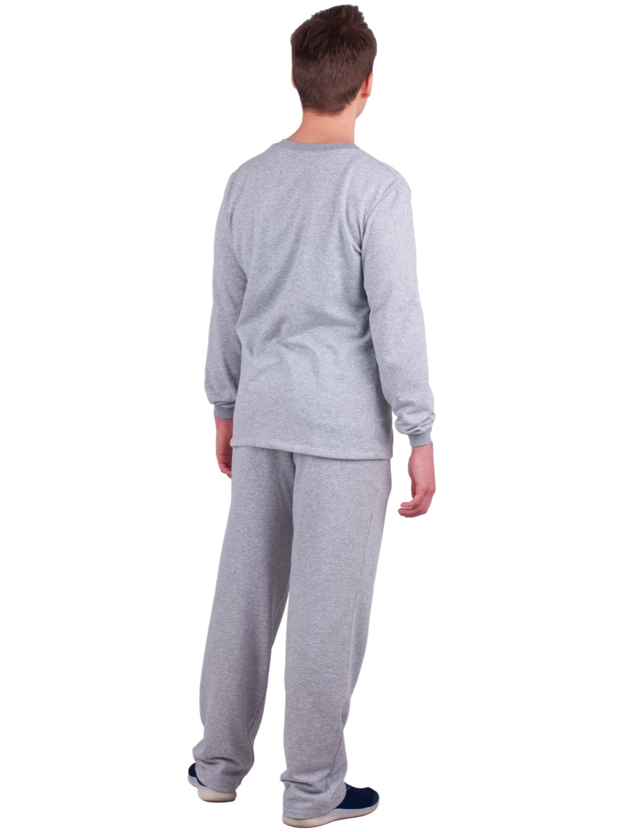 Пижама мужская  ПНМ-01 серый + вид 02 - фото 3
