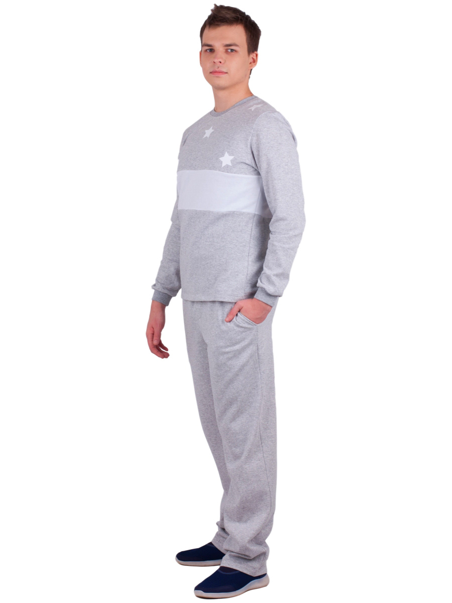 Пижама мужская ПНМ-02 серый - фото 2