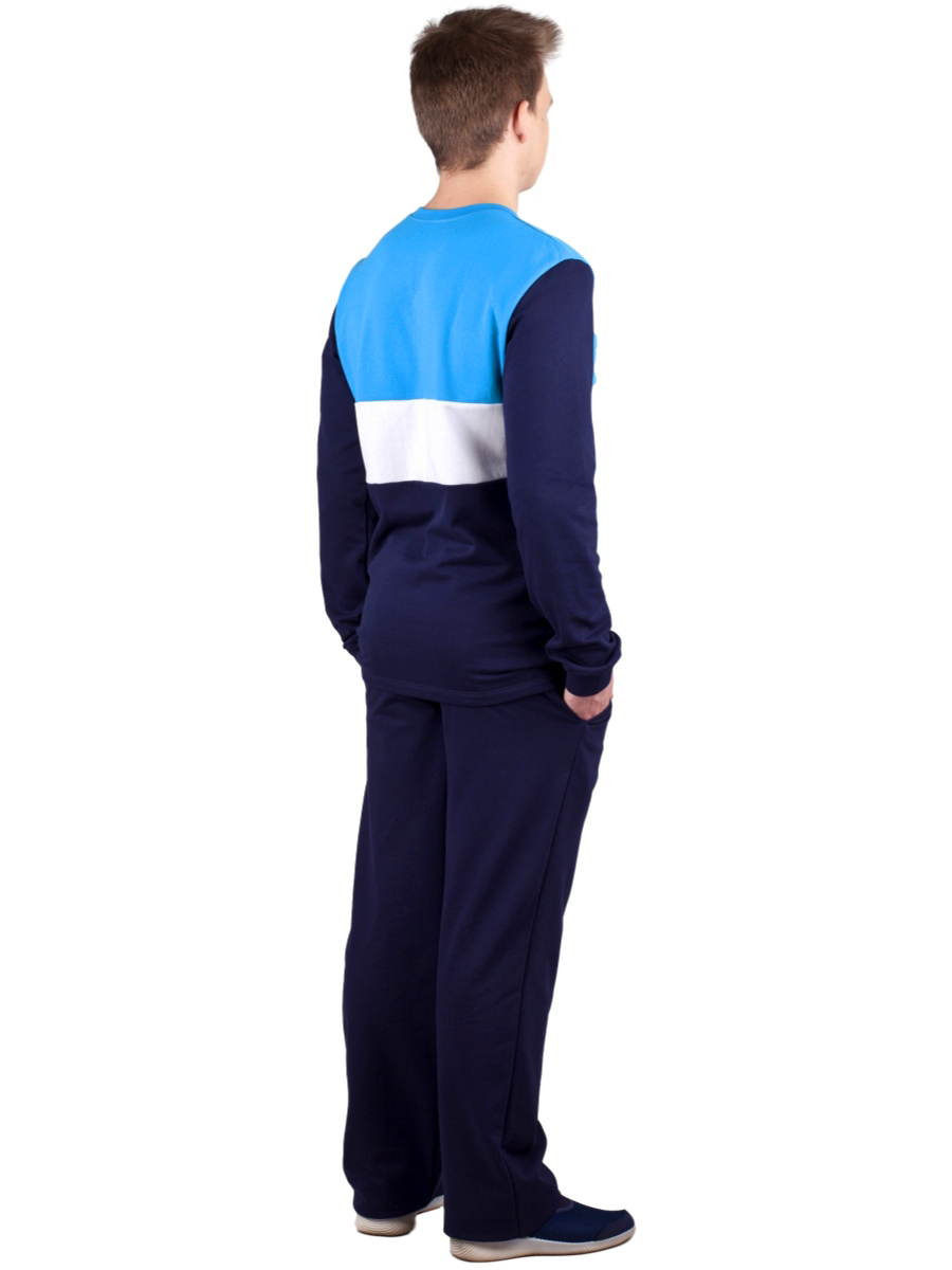 Пижама мужская ПНМ-02 тёмно-синий + бирюза - фото 7