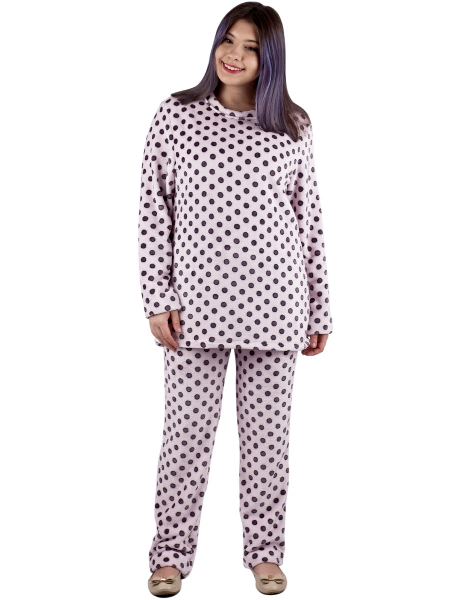 Пижама женская брюки кофта длинный рукав велсофт ПМЖ-01 абстракция 478 - фото 3