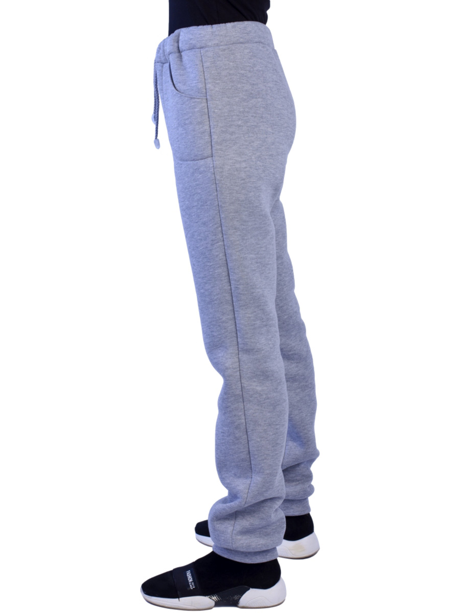 Утеплённые брюки женские на манжете трёхнитка БТН-03 серый - фото 3