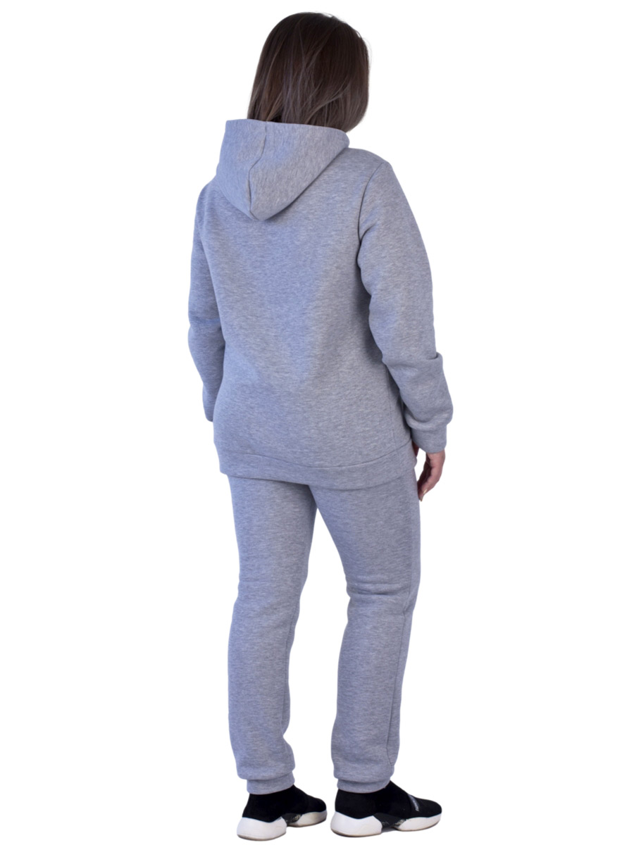 Утеплённые брюки женские на манжете трёхнитка БТН-03 серый - фото 9