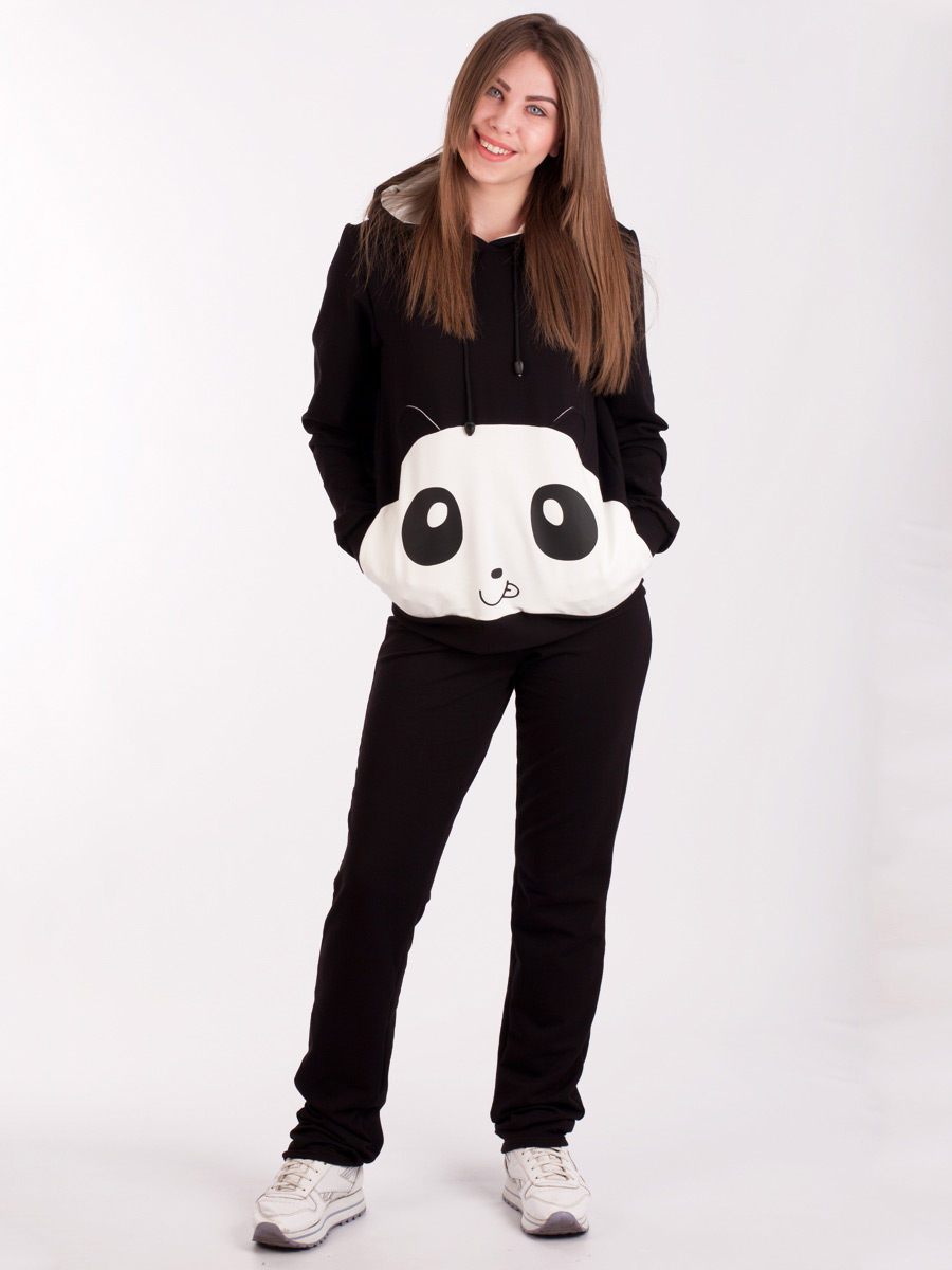 Спортивный костюм панда КС-01 чёрный - фото 1